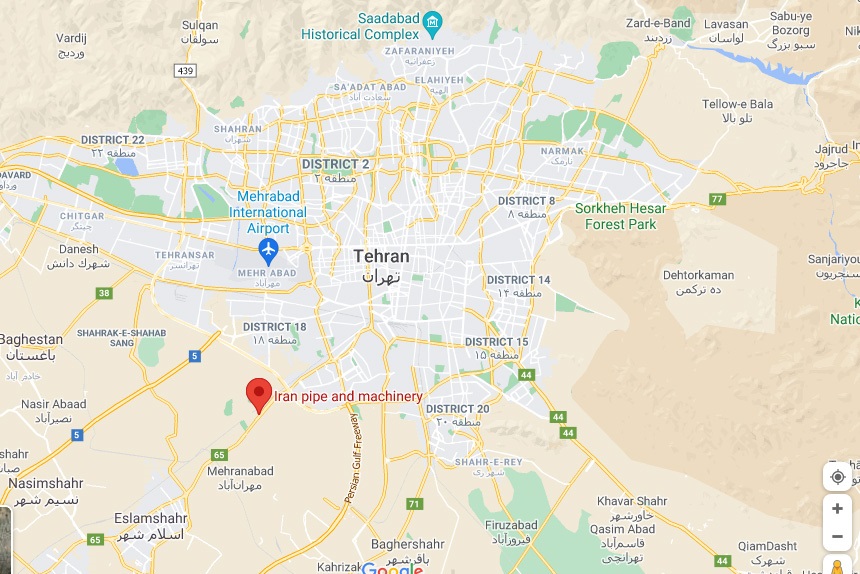 لوکیشن شرکت لوله و ماشین سازی ایران
